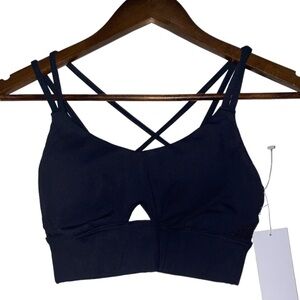 Thrive Society Women S Criss‎ Cross Low Impact Mesh Panels Sport Bra Workout NEW